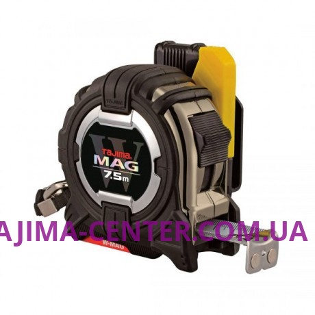 Рулетка будівельна TAJIMA W-MAG ударостійка, два магніти , SFG3GLWM2570EB-EUR, 7м×25мм