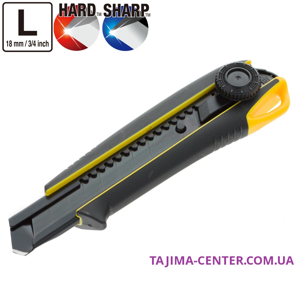 Ніж сегментний 18мм TAJIMA Driver Cutter Elastomere DC561Y-EUR, гвинтовий фіксатор