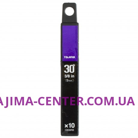 Леза сегментні Premium 9мм TAJIMA Acute Angle Razar Black Blades CB39RB кут нахилу 30°, 10 шт.