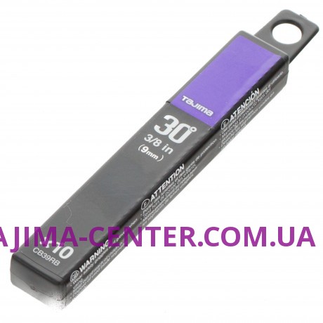Леза сегментні Premium 9мм TAJIMA Acute Angle Razar Black Blades CB39RB кут нахилу 30°, 10 шт.