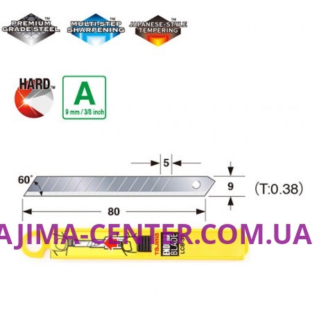 Леза сегментні 9мм TAJIMA Endura-Blade LCB30, 10 шт.