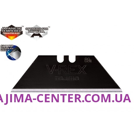 Леза трапецієподібні TAJIMA V-REX  Razar Black, VRB-10B, 10шт