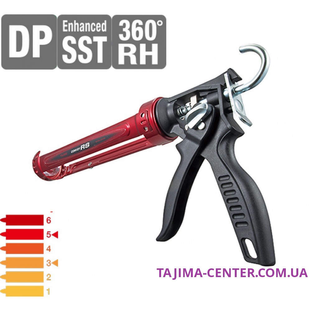 Пістолет для герметиків TAJIMA CONVOY RS  Dual Power CNV-RS, змінне зусилля