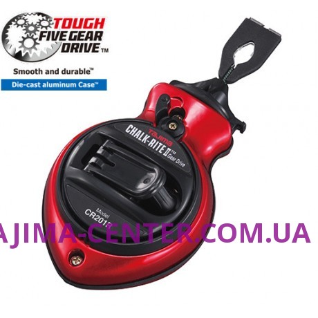 Шнур для розмітки 30м TAJIMA, CHALK-RITE II GEAR DRIVE, CR201RD